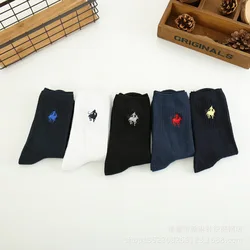 2018 High Quality Fashion 5 Pairs/lot Brand PIER POLO Casual Cotton Socks Business Embroidery Men's Socks Manufacturer Wholesale