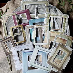 KSCRAFT 빈티지 사진 프레임 종이 스티커, 스크랩북 해피 플래너, DIY 공예, 카드 만들기 장식, 35 개