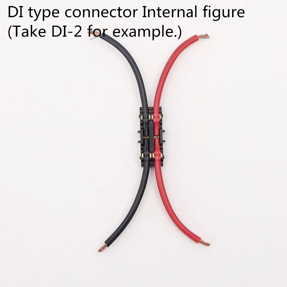 JOWX DI-2 10PCS Double In-line 2 Way Butt Joint 18AWG 0.75sqmm Electronic LED Light Cable Wire Connectors Terminals Splice Crimp