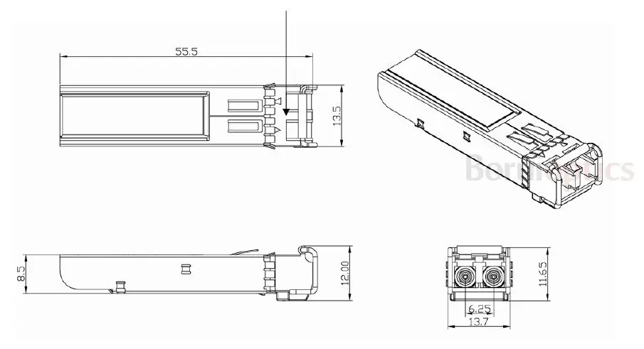 Brocade 57-0000088-01 16G SFP+ SW multimode LN#50 6/2007 Made in Malaysia san jose. CA class 1 21CFR1040.10