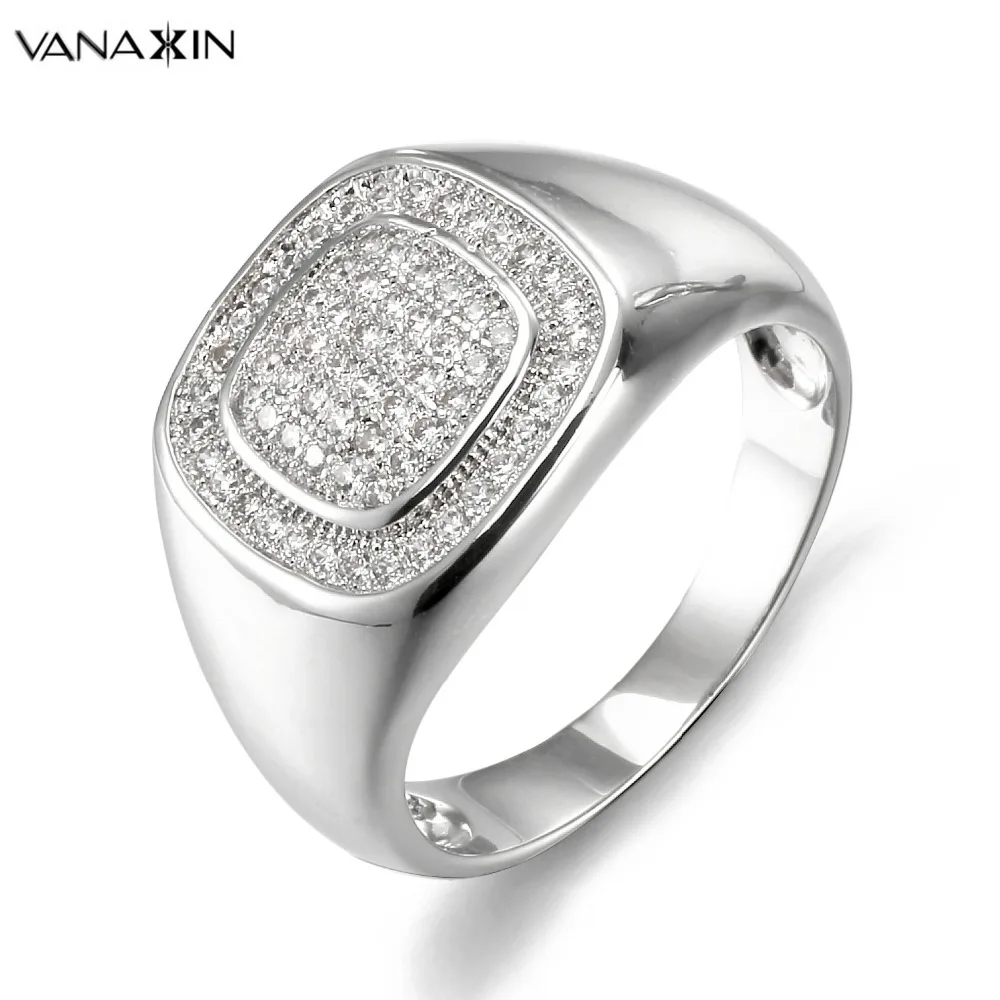 

Iced Out Oval AAA Cubic Zirconia Rings For Men Engagement Jewellery Fine Quality Hip Hop Gift Fashion Brass Jewelry