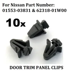 x10 For Nissan 01553-03831 & 62318-01W00 For Radiator Grilles, Front Grill clips, New
