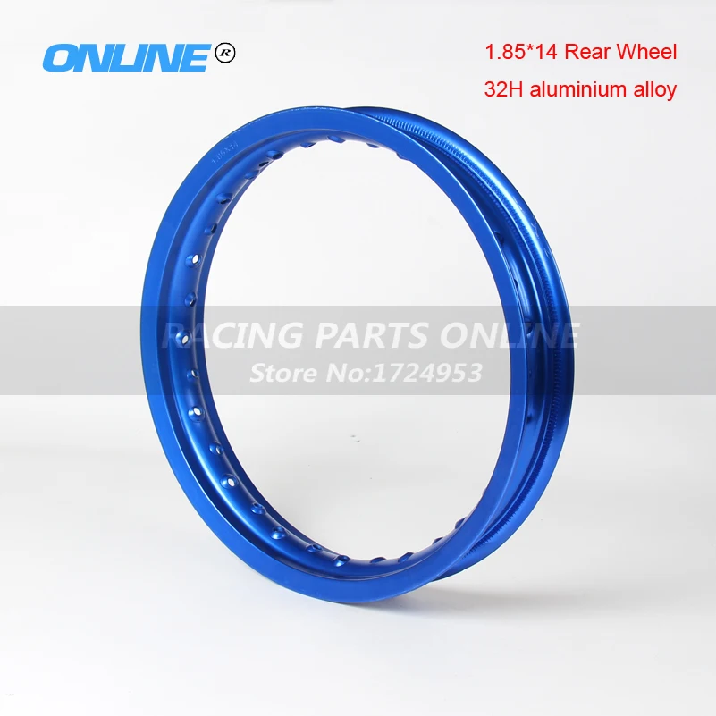 1.85 x 14 inch 32 Spoke holes rear Rims Hub Ring Aluminum Alloy Wheel Circle for KLX CRF Kayo Apollo BSE Pit Bike Dit Bike