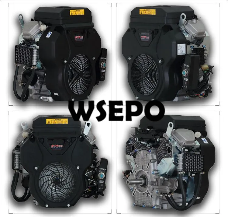 Factory Direct Supply WSE-2V78F 678CC 22HP 13KW V Twin Cylinder Air Cool 4 Stroke Gas Engine,used for Generator,Ground Driller