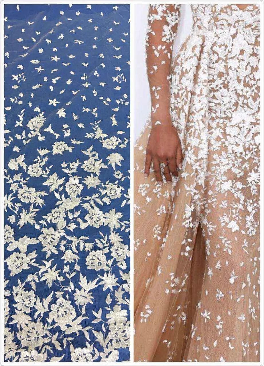 

Nigerian lace fabrics Tulle fabrics High Quality African French lace net lace fabric Z-han51612 Wholesale
