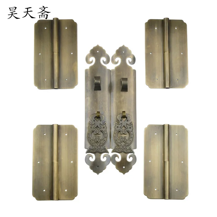 

[Haotian vegetarian] Chinese shoe bookcase cabinet door handle handle kit wishful Chinese antique models