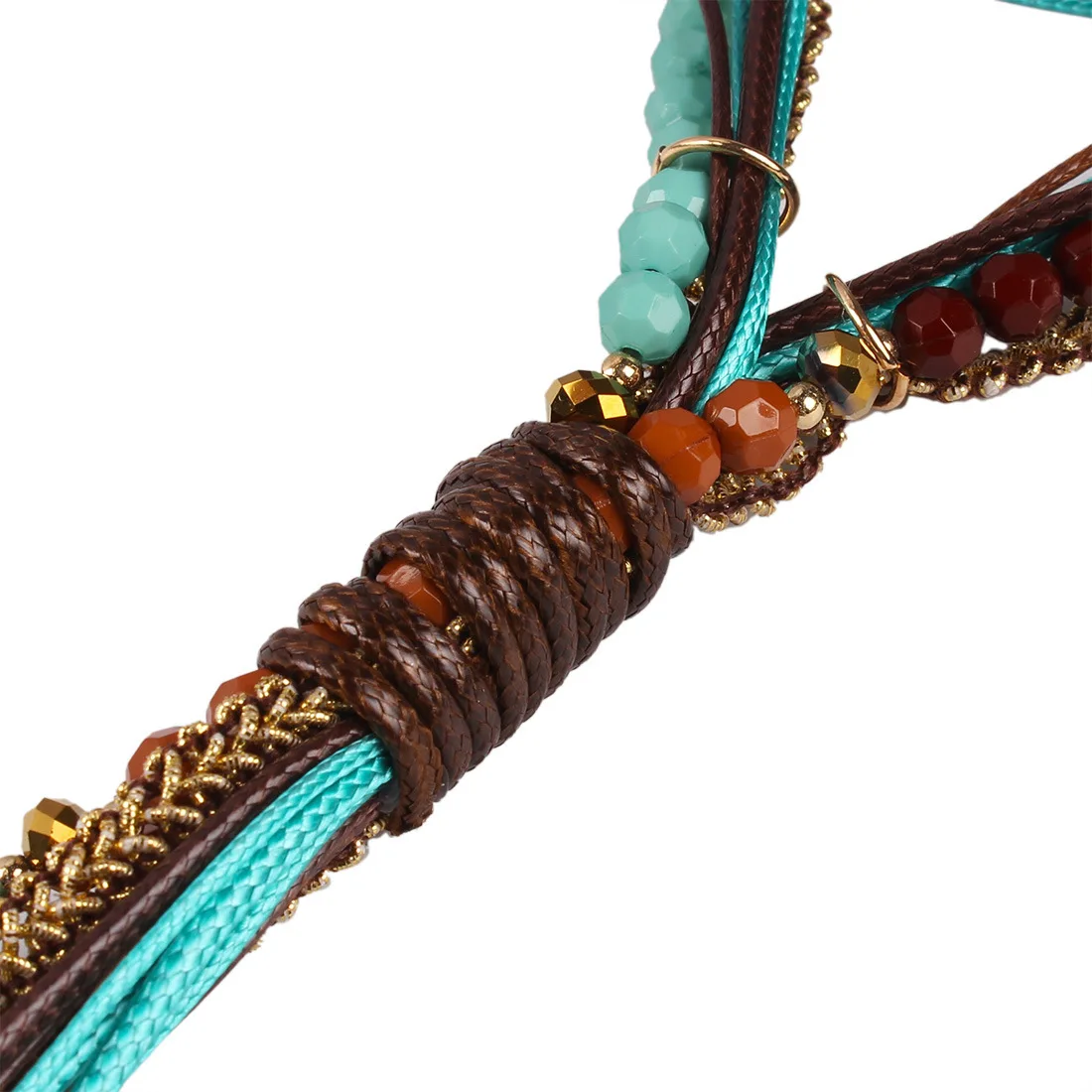 Boho Women Summer Long Necklace Handmade Round Bead Tassel Neck Accessories Green Red Statement Jewelry New Joker Sweater Chian