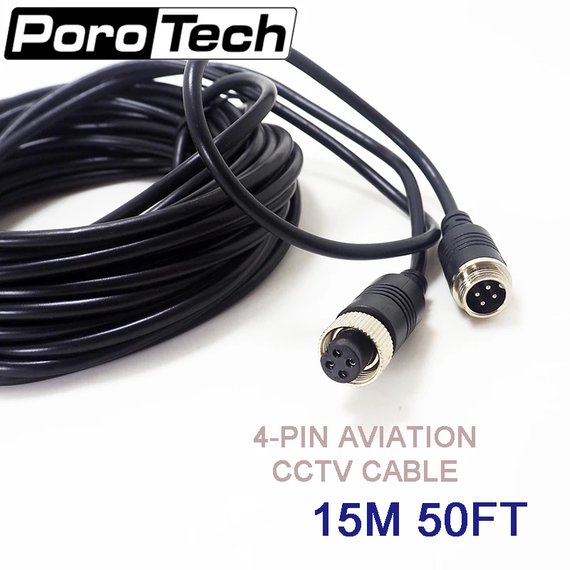 

AC-15M 5PCS/lot 4 pin aviation connecter cable for security cctv car camera / 4 pin aviation connecter video cable waterproof