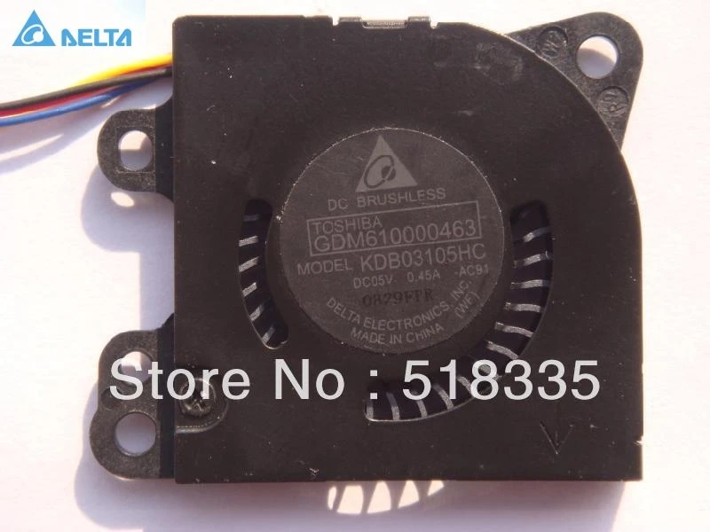 

for delta KDB03105HC 3CM 3*3*0.5CM 30*30*5MM 3005 small blower 5V 0.45A cooling fan