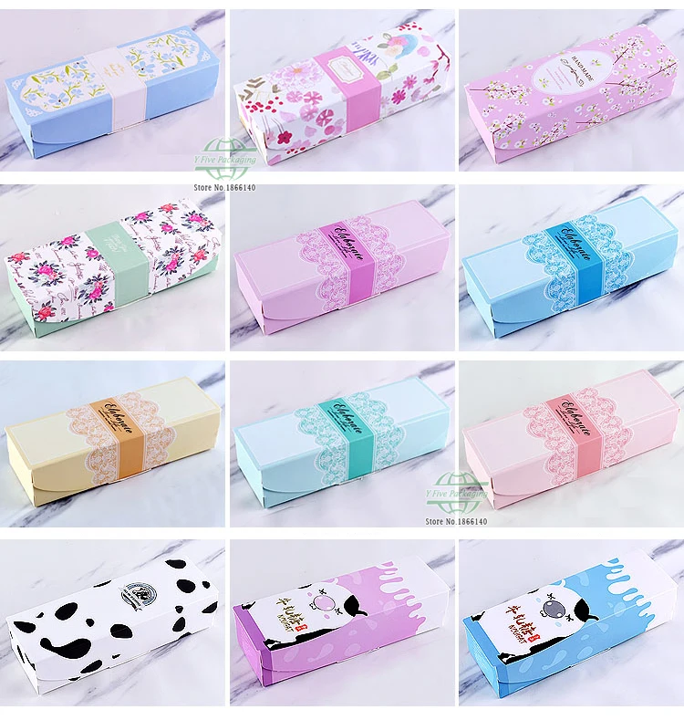 

21.2*7*5 cm 24 Colors Cake Box Macaron Paper Box Candy Food Packing Gift Paper Box 100pcs/lot Free shipping