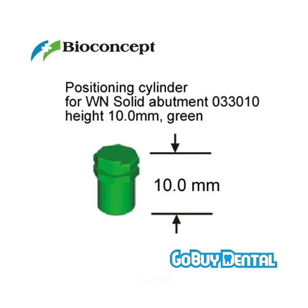 Positioning Cylinder for WN Solid Abutment 033010, green, height 10mm 063040