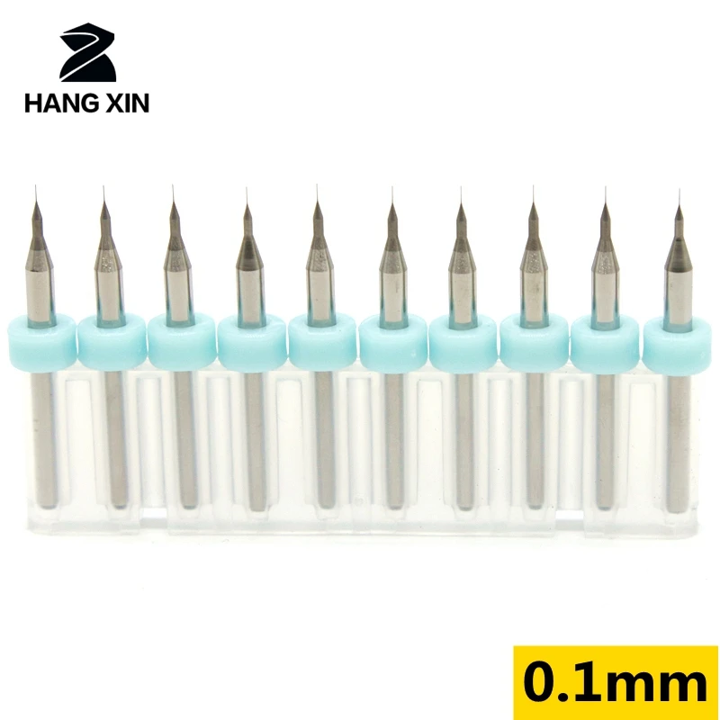 PCB drill set 0.1mm 0.15mm tungsten carbide CNC router metal drilling tools multifunctional wood twist drill 10PCS