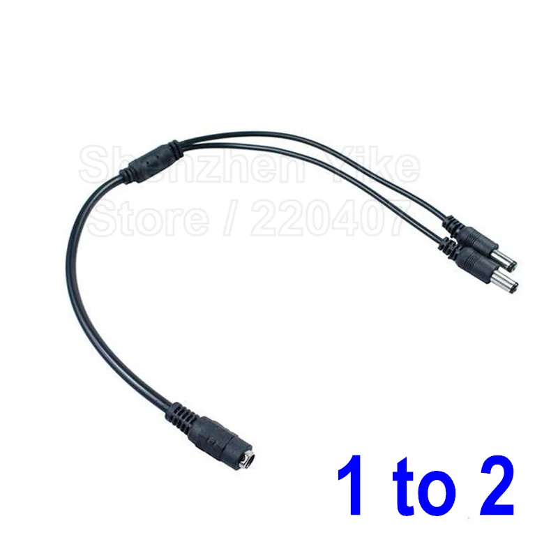 DC Power 1 Female to 2 3 4 5 8 Male Way Splitter Adapter Connector Plug Cable 5.5mm*2.1mm 12V For CCTV Camera LED Strip Light