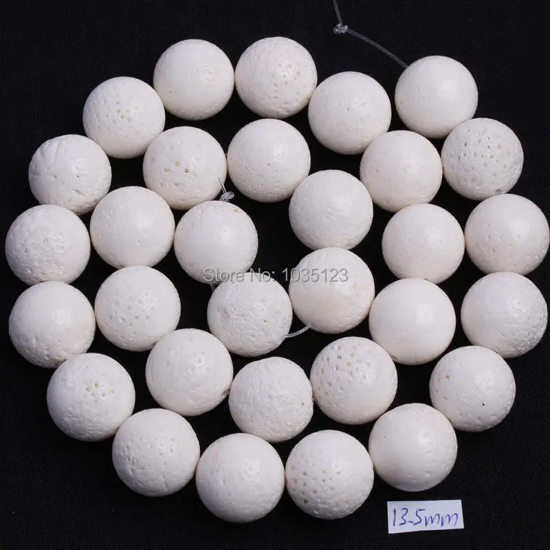 6,8,10,12,14mm Natural White Sponge Coral Round Shape Loose Beads Strand 15 Inch DIY Creative Jewellery Making wj48