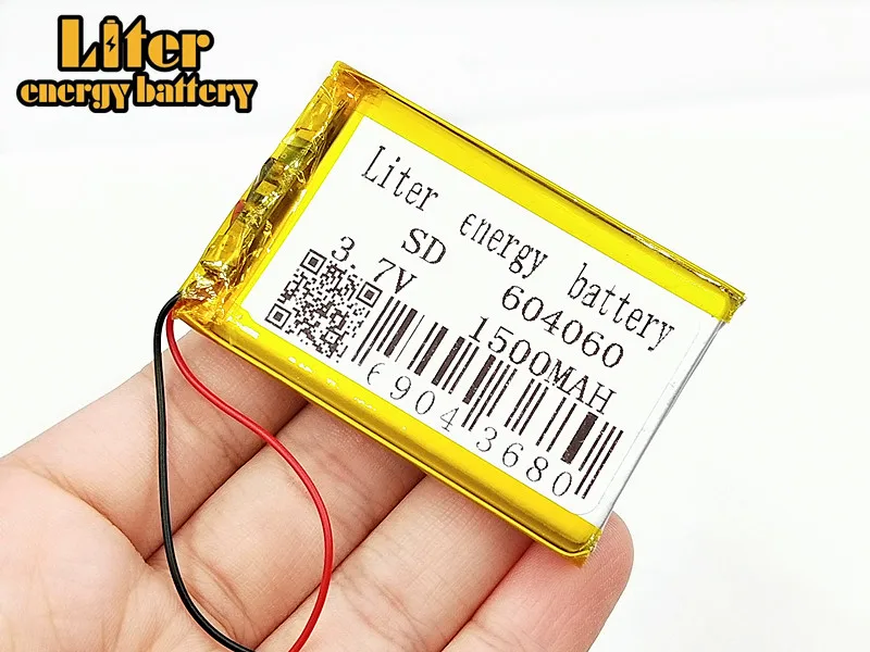 1/2/4pcs 604060 3.7 V lithium polymer battery 1500 mah DIY mobile emergency power charging treasure Li-Po Rechargeable batteries