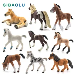 Simulation Animal Model Cute Horse Figurine Crafts Action Figure Home Decor Miniature Fairy Garden Decoration Accessories Statue