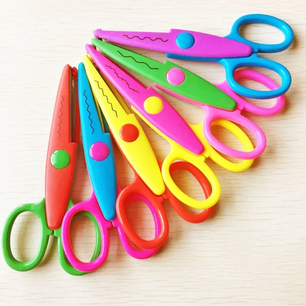 1PC Lace DIY Scissors Scrapbook Paper Photo Tools Diary Decoration Safety Scissors 6 Styles Selection