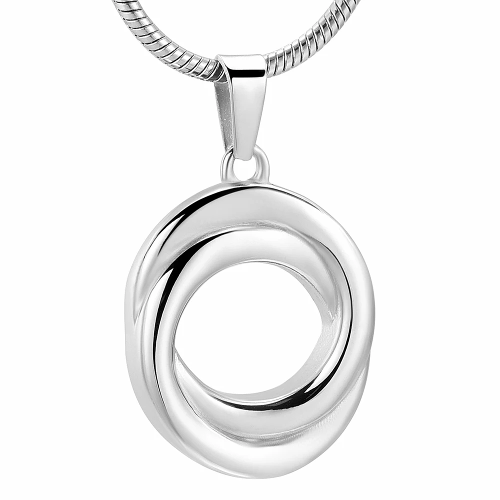 Circle of Life Memorial Urn Pendant Necklace Stainless Steel Cremation Keepsake Jewelry for Ashes Holder Women/Men