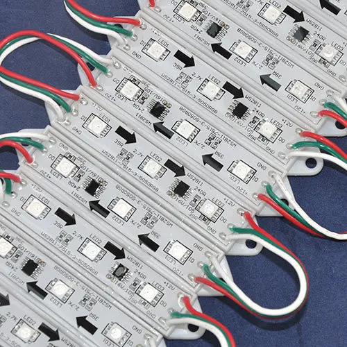 

100 PCS WS2811 2811 IC,3led/pcs 5050 RGB LED Pixel digital Module String Light Waterproof DC12V