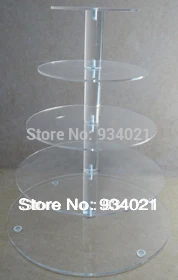 Free Shipping POP 5 Tier Acrylic Wedding Cake Stands/Acrylic Stand For Cupcake