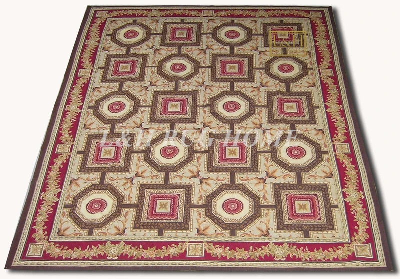 

Free shipping 8'X10' French Aubusson weave rugs handmade aubusson carpets