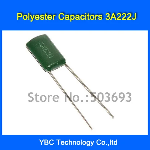 

Free Shipping 500pcs/lot Polyester Film Capacitor 3A222J 1KV 1000V 2200PF 2.2NF