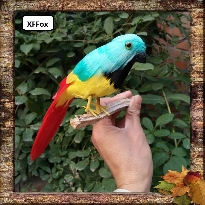

Blue & Red Parrot Model Realistic Life-Sized Foam & Feather Craft 18cm Bird Model for Home Decor & Collectibles