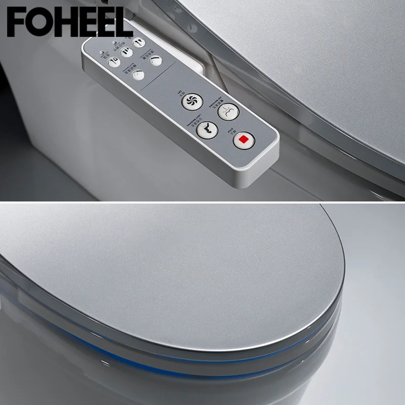 Imagem -02 - Foheel-smart Toilet Seat Cover Bidê Eletrônico Limpe o Aquecimento do Assento Seco wc Inteligente com Luz Led Alta Qualidade F3-9