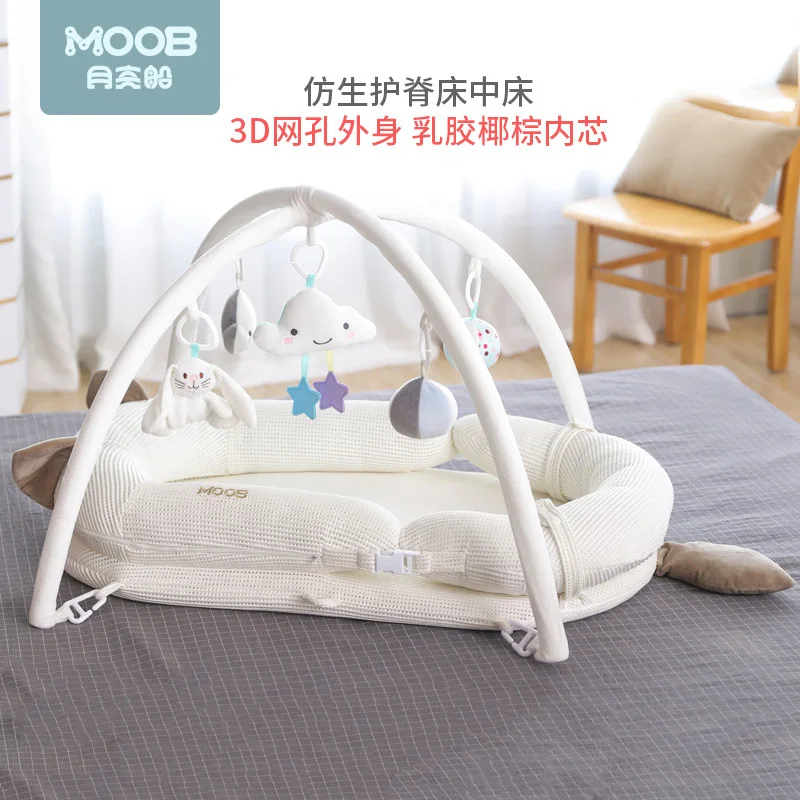 Cama biónica portátil para recién nacido, cuna de dibujos animados, para primavera y verano