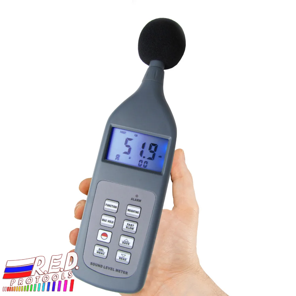 Professional Multifunction Digital Sound Level Meter 30~130 dB Decibel Range w/ RS-232C Software CD+Lp Leq Lmax LN Function