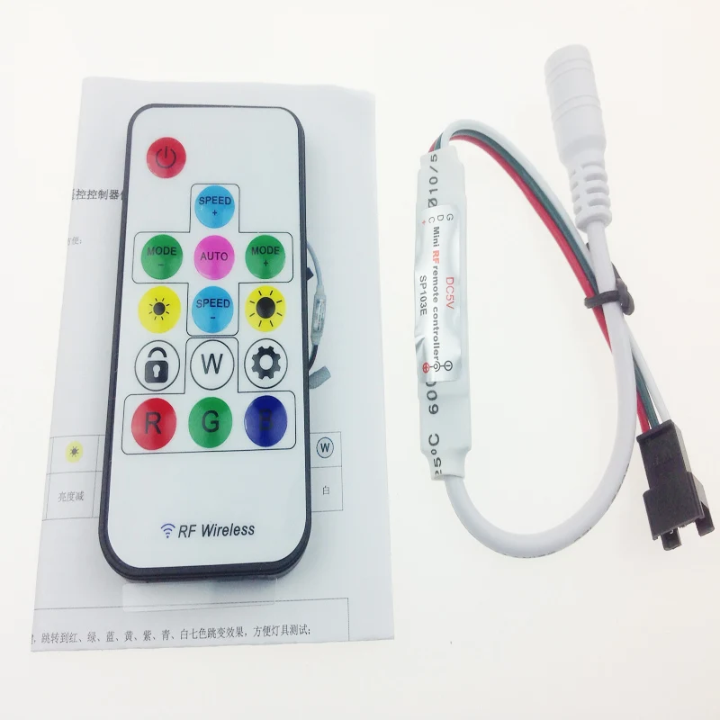 2048PIXELS Led RGB Controller 300 kinds of changes Wireless RF Digital Color LED Strip led Light for WS2811 WS2812 WS2812B DC 5V