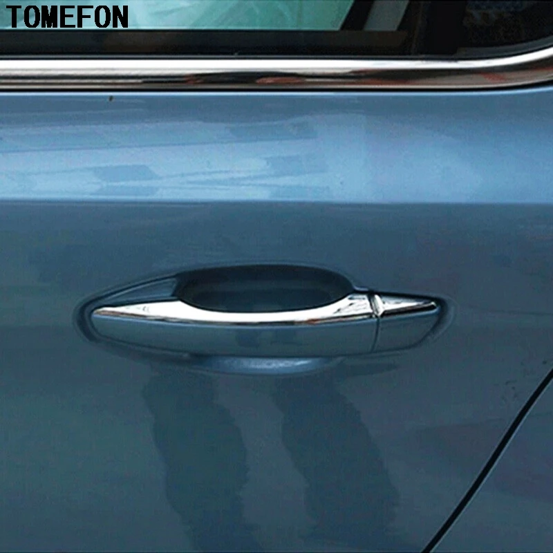 TOMEFON For PEUGEOT 308 2014 2015 2016 ABS Chrome Door Handle Bowl Cover Frame Stiker Trim Exterior Styling Accessories