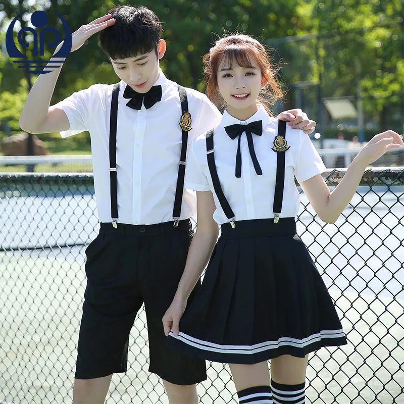 Japanese School Uniform Girls Short Sleeve Shirt Skirt Short Pant Summer Sailor Suit School Wind Suit Students Uniform D-0581