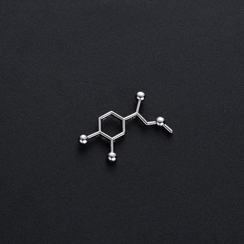 

Adrenaline Molecule Pin Scinece Medical Biology Teacher Gold Color Pins Metal Fashion Jewelry Beautiful Brooches Women Gift