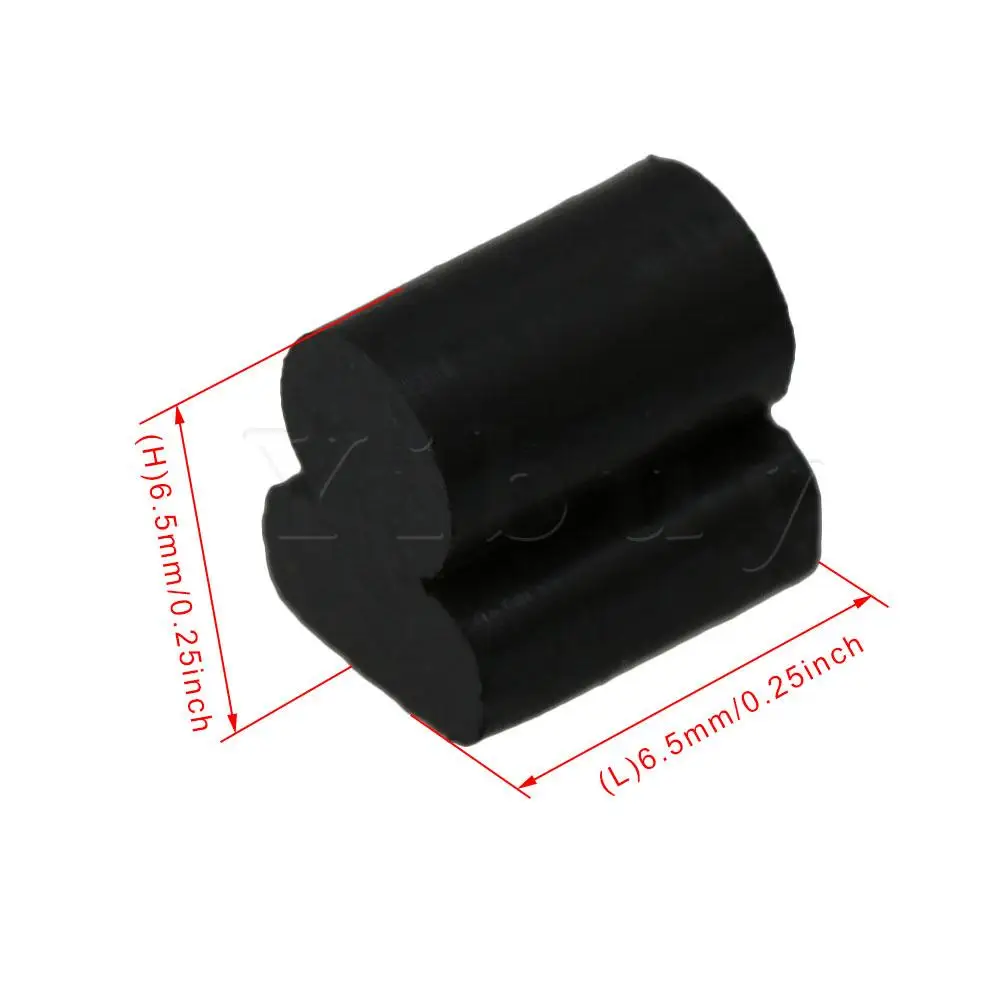 Yibuy   Large Euphonic / Tuba / Horn Piston Rubber Pad Silicone Pad Rotary Valve Rubber Anti-noise Black Pack of 10