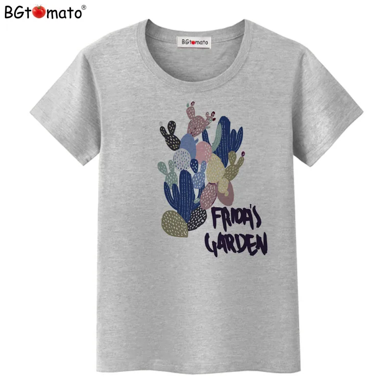 

New style cartoon cactus T-shirts Summer cool tops tees women Super fashion creative shirts