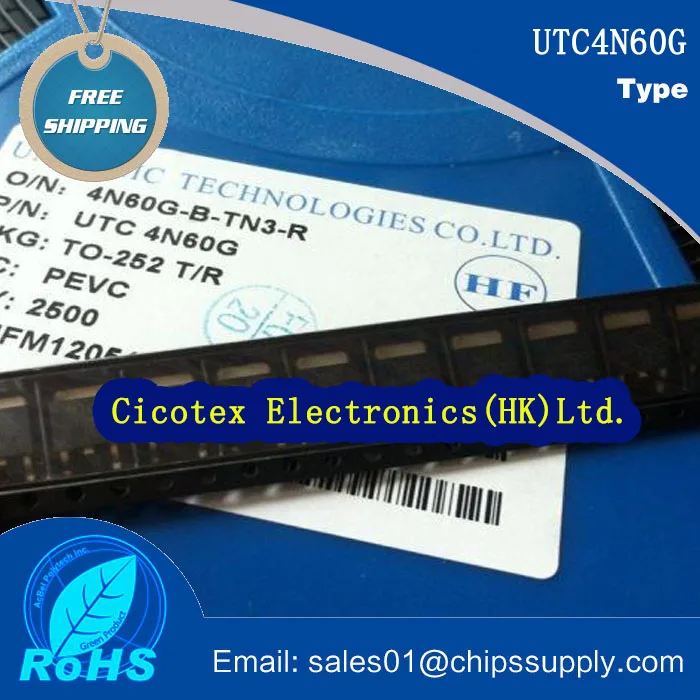 5pcs/lot UTC4N60G TO252 UTC-4N60G 4N60L-TN3-R 4N60L-TN3-T 4A 600V N-CHANNEL POWER MOSFET ENHANCEMENT MODE MOSFET 4N60L