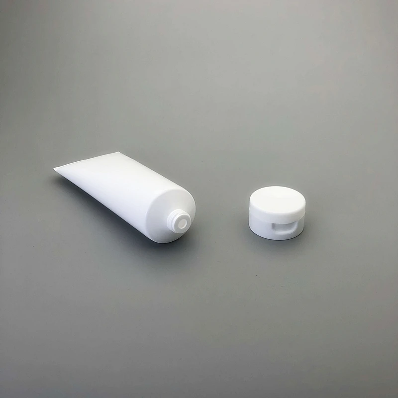 BEAUTY MISSION 120G 30pcs/lot White Empty Hose Soft Tube Body Cleansing Cream Cosmetic Packaging With Flip Cap