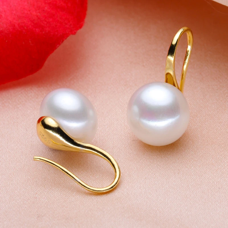 New Fashion Simulated Pearls Stud Earrings For Women Brincos Simple Bijoux Cute Ear Hook Wedding Girl Jewelry Pendientes Gift