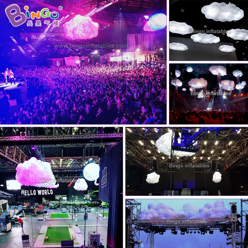 

Promotional 2.3X1.3X1.5 meters big inflatable clouds / inflatable cloud model / LED lighting inflatable cloud toys