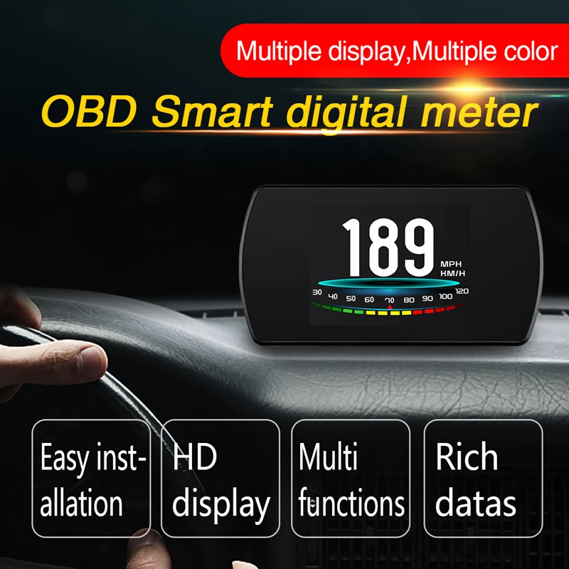 BigBigRoad Car OBDII 2 HUD Head Up Display Speed Windscreen Projector For Renault Lodgy Dacia Duster Laguna Megane II 1 2 3 4