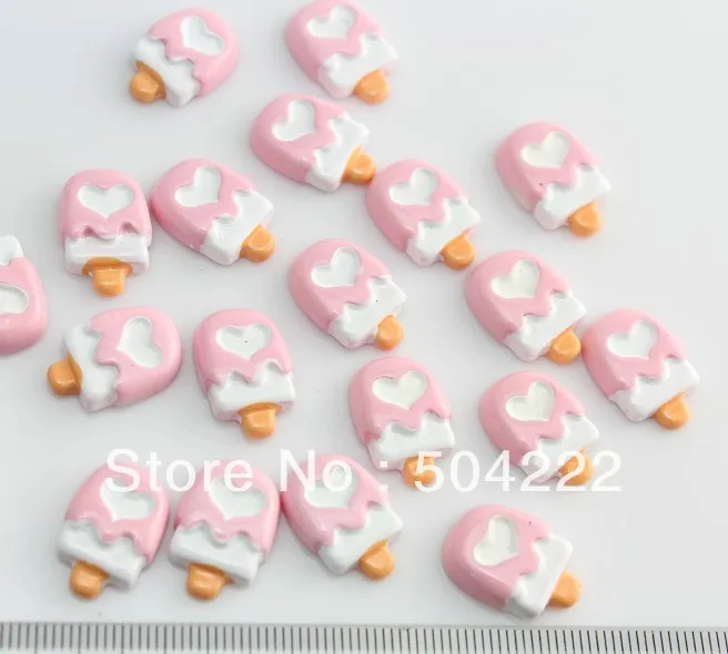 150 pcs lovely hand paint ice lolly cute resin Cabochon for Kawaii Decoden DIY Projects-hand paint lollies icecream cone