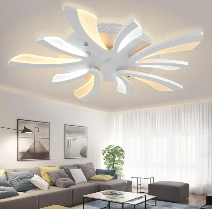 Ultra-thin LED ceiling lamp living room art lamp modern minimalist creative profile shaped acrylic V-shaped dandelion .