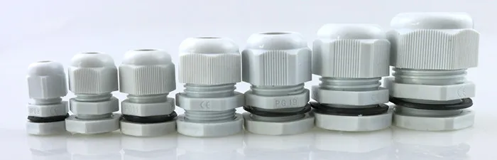 Free shippin10psc white Waterproof box joint PG7 / PG9 / PG11 / PG13.5 / PG16 / PG19 /PG21 / PG25 / PG29 / nylon cable connector