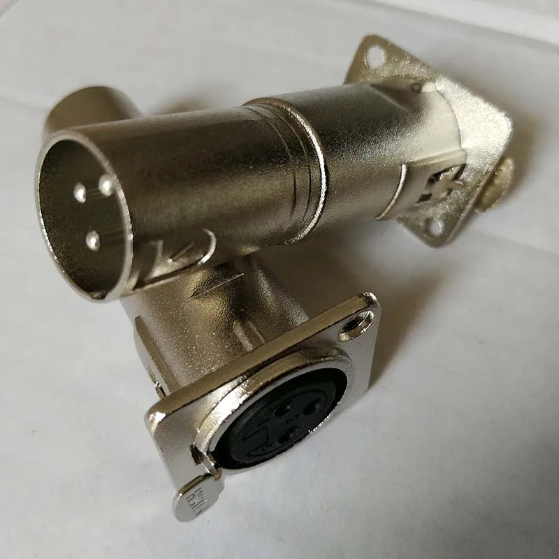 

High quality 30pcs/lot Brand New Genuine KUILONG NA3FDM 3 Pin XLR Female to XLR Male FeedThru Adapter For D Panel Mounting