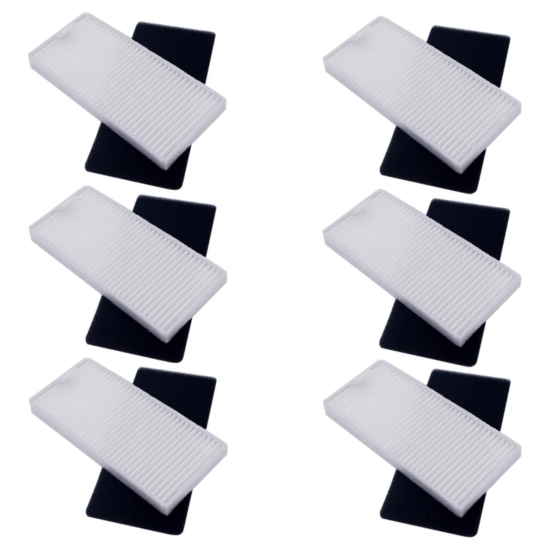 6 pezzi di 12 pezzi per pezzo. Filtro Hepa + 6 pezzi. Spugna filtro per eufy robovac 11, pezzi di ricambio per eufy robovac 11c