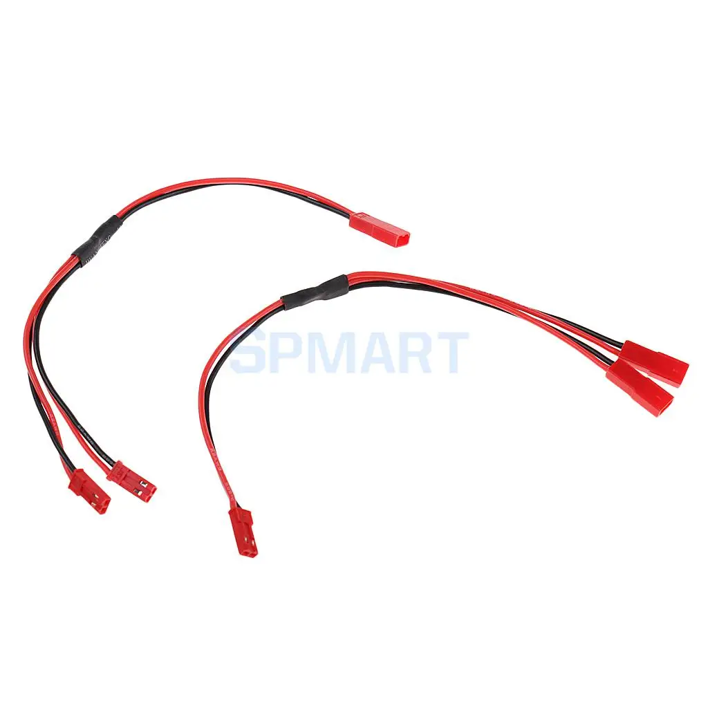 2pcs RC Lipo Battery Cable Male & Female 1:2 Y Splitter 20AWG JST Connector