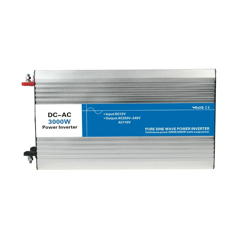 DC-AC 3000W Pure Sine Wave Inverter 12V To 220V Converters Voltage Off Grid Electric Power Supply LED Digital Display USB China