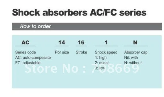 ACD2030 M20x1.5 Pneumatic Hydraulic Shock Absorber Damper 30mm stroke