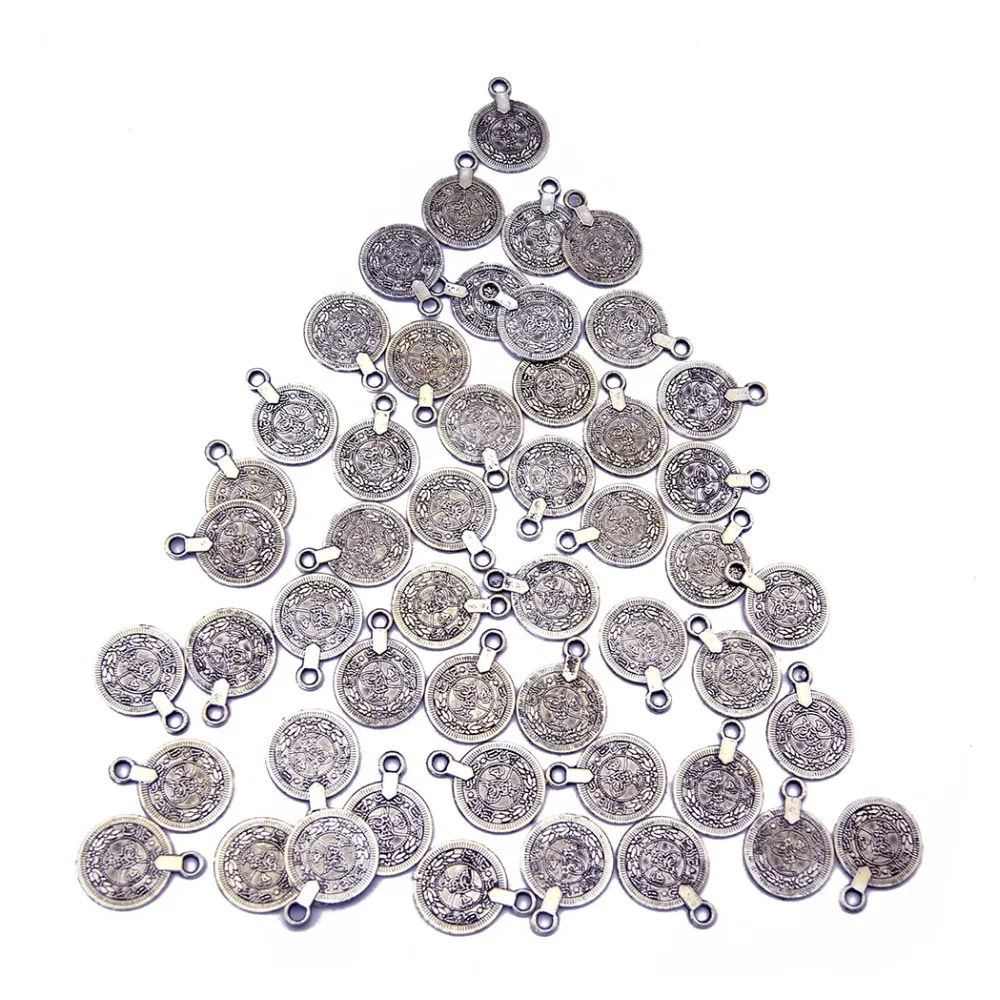 Idealway Bohemian Gypsy Coins Pendant Tribal Charms Indian Statement Accessories Tassel Jewelry Gift